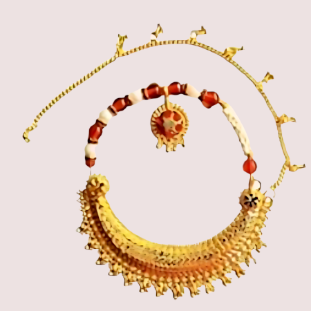 Handmade Brass Alloy Uttarakhand Pahadi Tehri Nath with Chain
